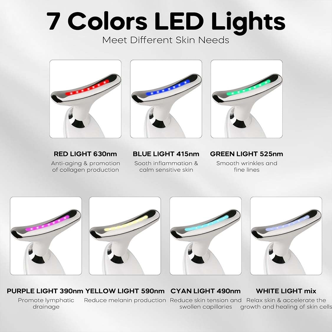 7 Color LED Therapy Facial Wand - ILLUMEW